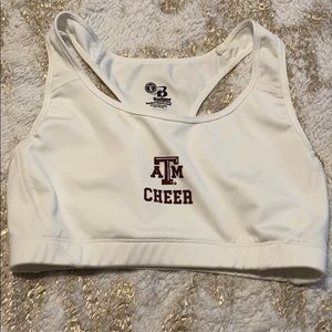 Texas A&M cheer sports bra